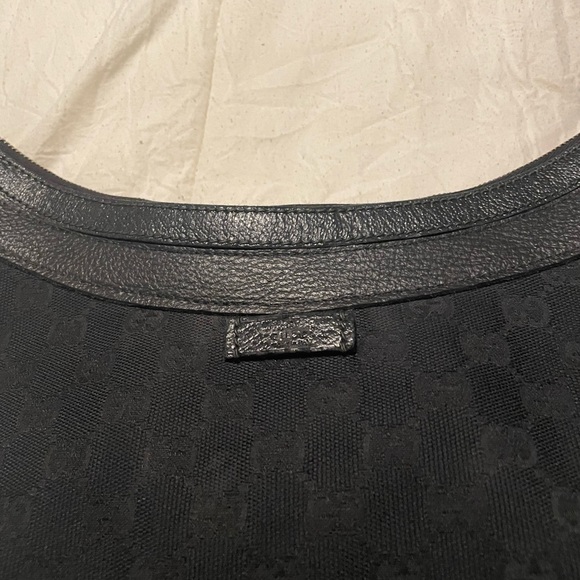 Gucci Black Leather Trimmed Bag - Picture 1 of 9